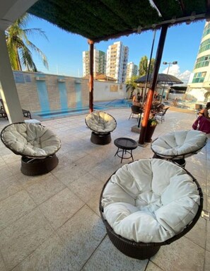 Terrace/patio - Ap Estilo & Conforto Vista Piscinas (Caldas Novas.)