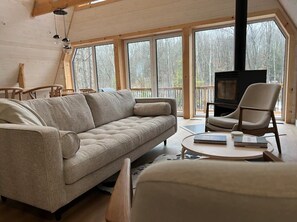 Smart-TV, Kamin, Videospiele, Bücher