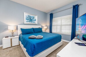 4 slaapkamers, een strijkplank/strijkijzer, gratis wifi, beddengoed