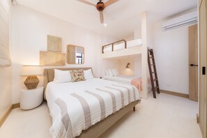 2 bedrooms, in-room safe, iron/ironing board, WiFi