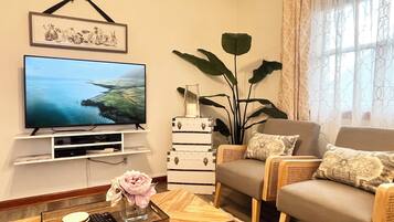 Smart TV, fireplace