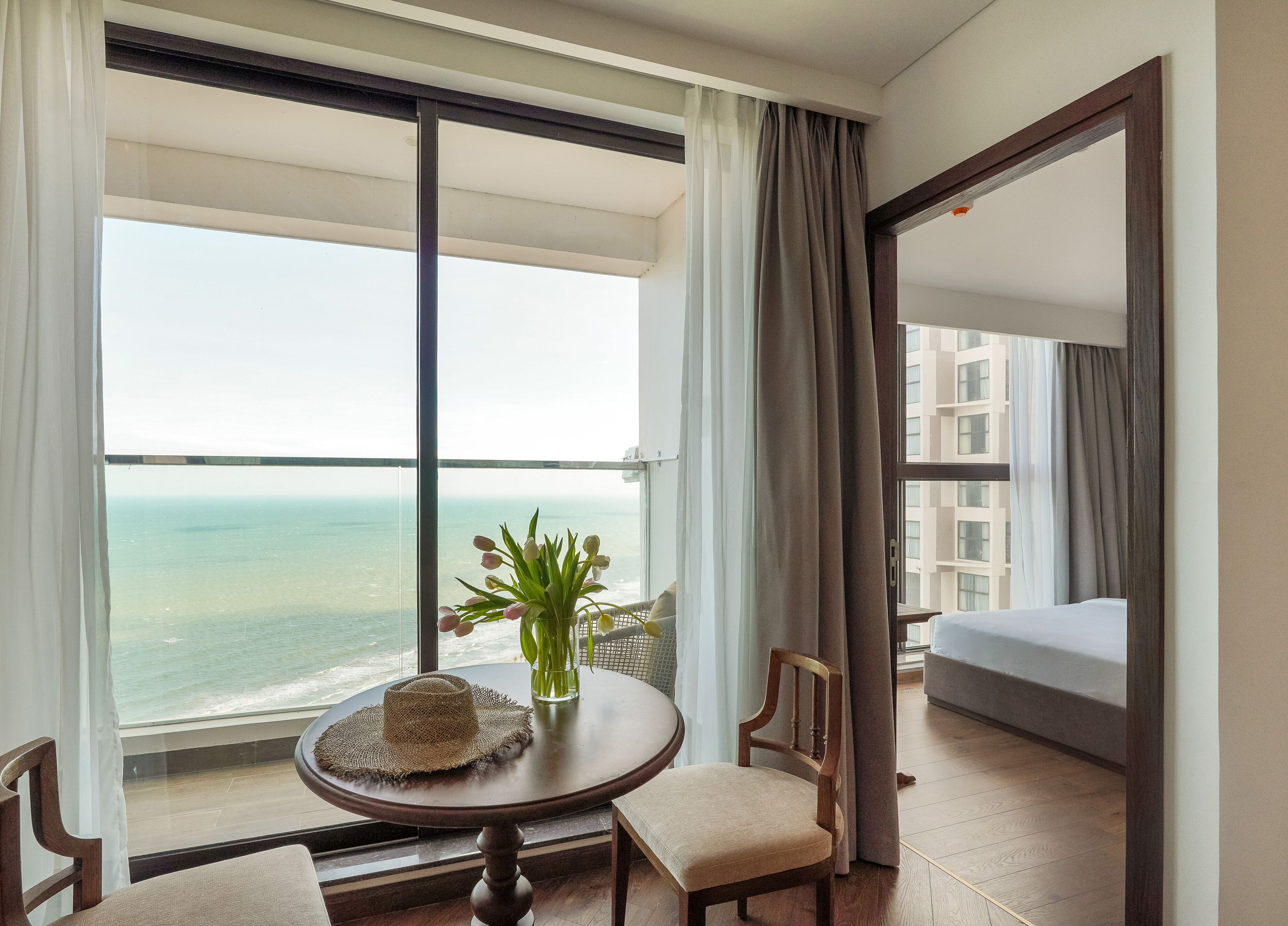 Apartment, 2 Bedrooms, Balcony, Sea View | Free minibar, in-room safe, desk, laptop workspace