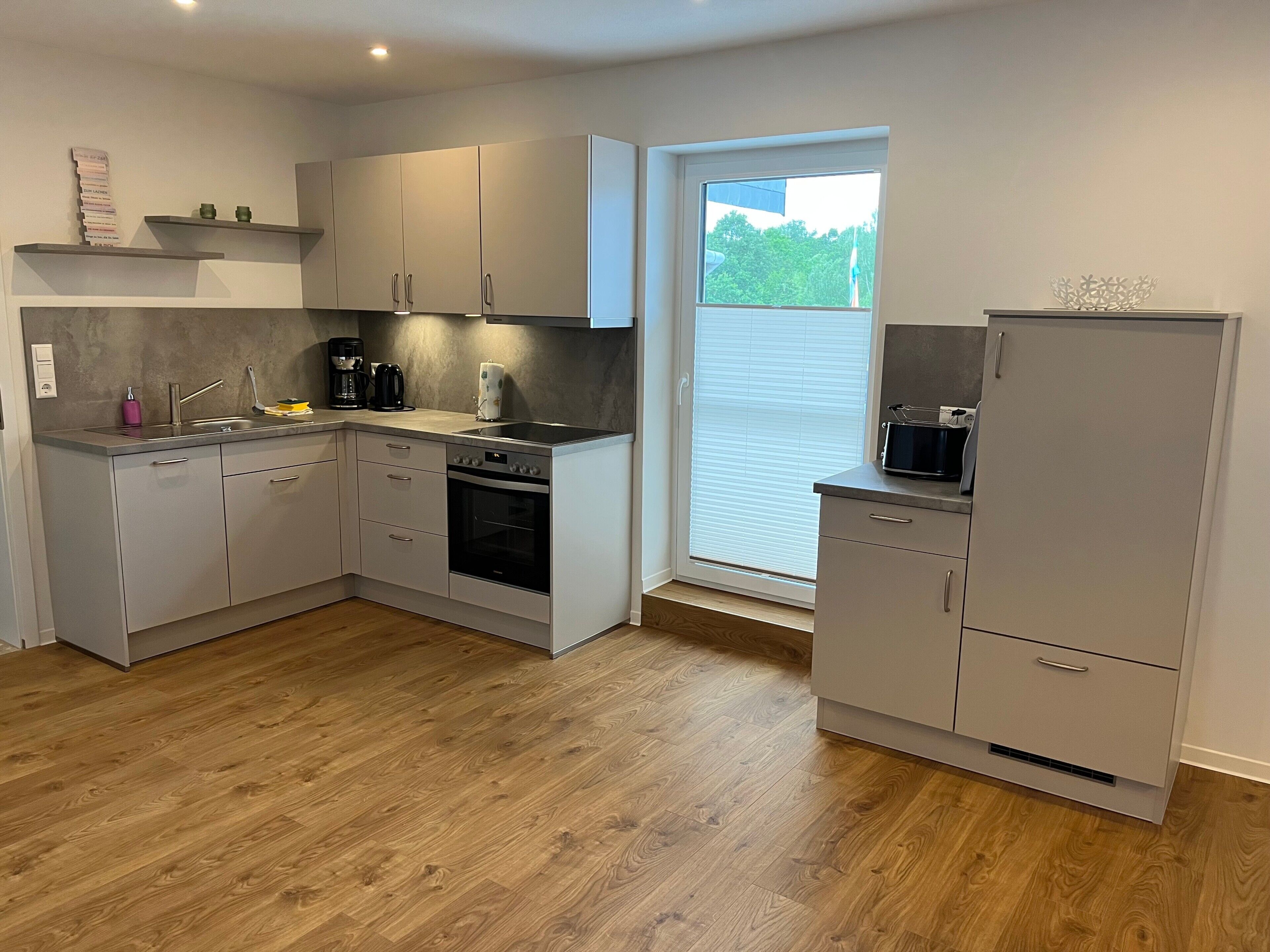 Refrigerador, horno, placa de cocina, lavavajillas