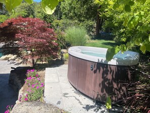 Outdoor spa tub - Trinity Valley Paradise, stunning swimming pool oasis, near Trinity River! (Salyer)