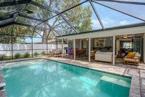 A heated pool