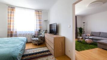 Apartment, 1 Schlafzimmer, Gartenblick | Zimmerausstattung