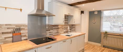 Fridge, dishwasher, electric kettle, toaster