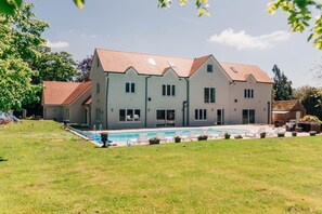Outdoor pool, a heated pool - Luxury House with pool and hot tub. Rural private setting  (Bedford)