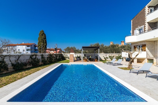 A heated pool