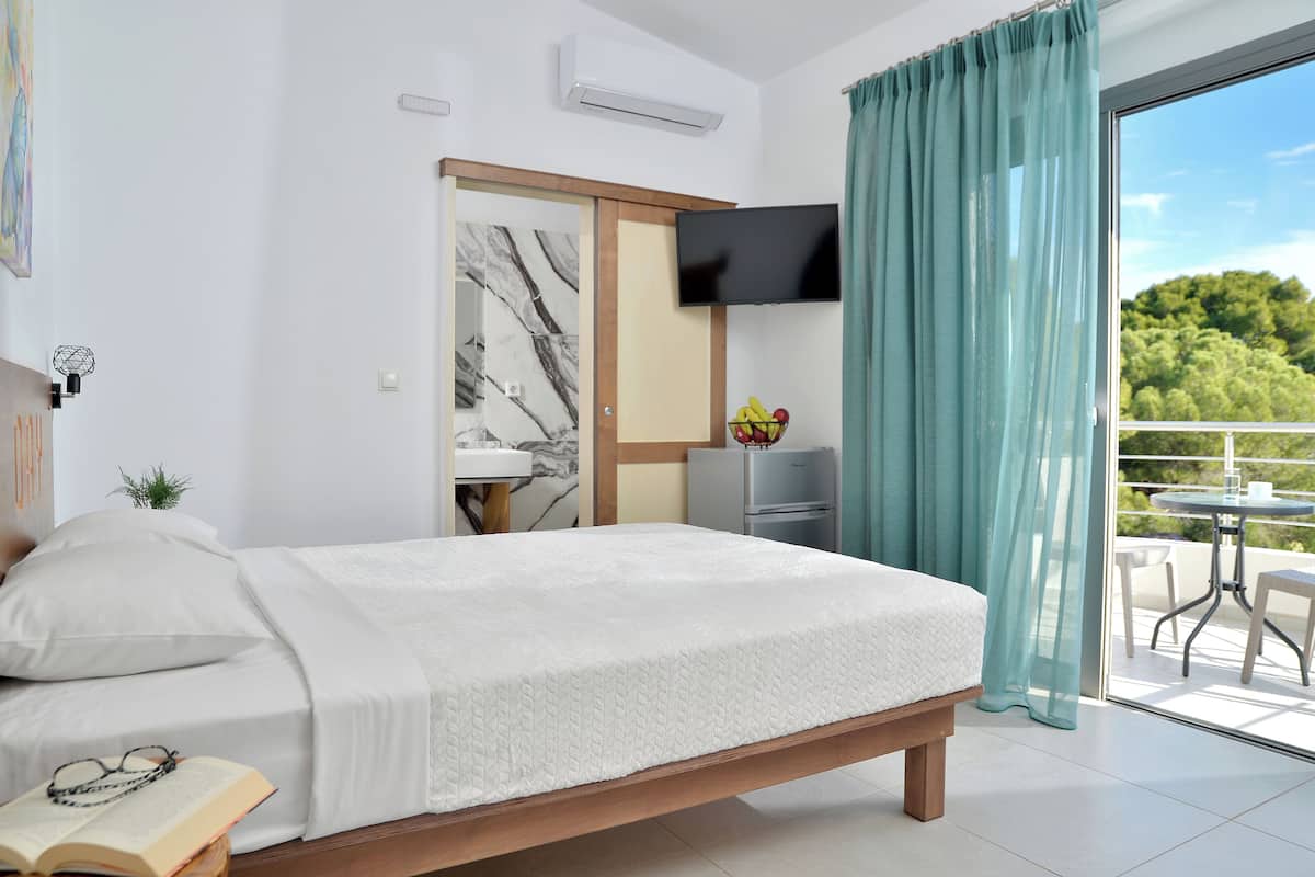 Phòng đôi tiện nghi đơn giản | Bộ trải giường bằng vải cotton Ai Cập, bộ đồ giường cao cấp