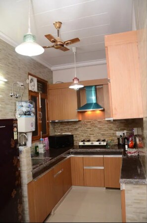 Microwave, stovetop, dishwasher, toaster - One bhk serviced apartment (New Delhi)
