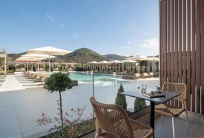 Executive Double Room, Pool View | Balcony view - Oniro Boutique Hotel (Sithonia)
