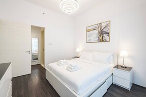 2 bedrooms, in-room safe, iron/ironing board, travel crib