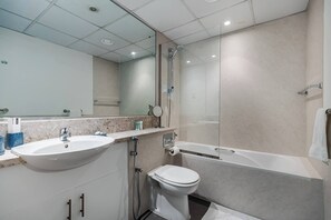 Hair dryer, soap, shampoo