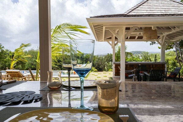 Outdoor dining - Villa Oney - Three Bedroom Villa, Sleeps 6 (Le Vauclin)