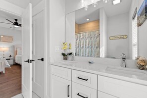 Shower, towels, soap