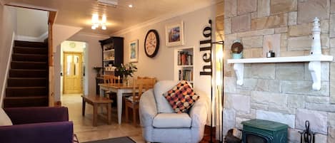 Smart TV y chimenea