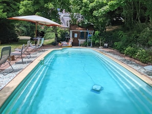 Outdoor pool, a heated pool - 4-star holiday home w/ old world charm, modern amenities & a private heated pool (Chissey-en-Morvan)