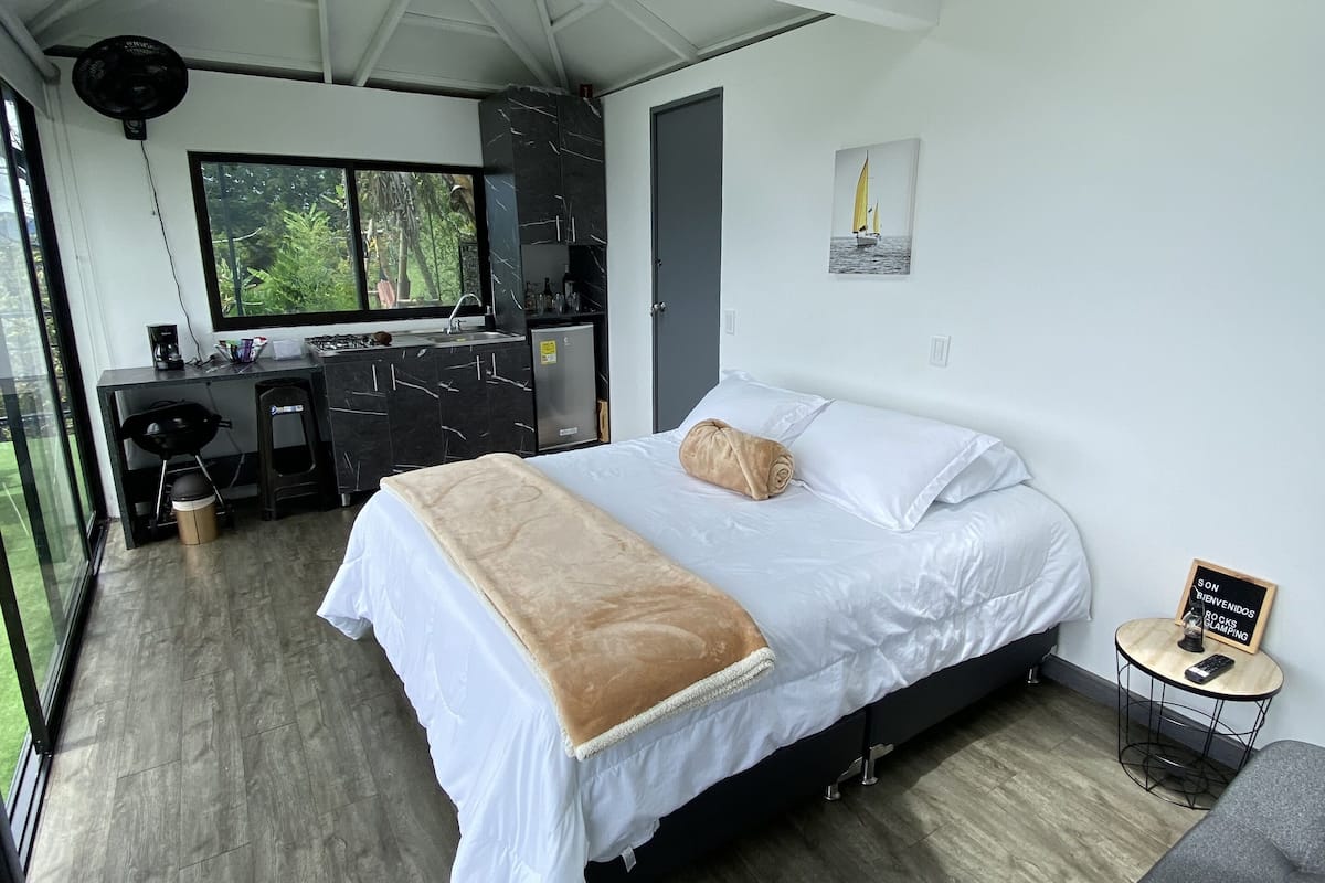 Panorama huisje | 1 slaapkamer, luxe beddengoed, pillowtop-bedden, gratis wifi