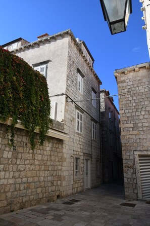 Explore historic European charm in this traditional alleyway.