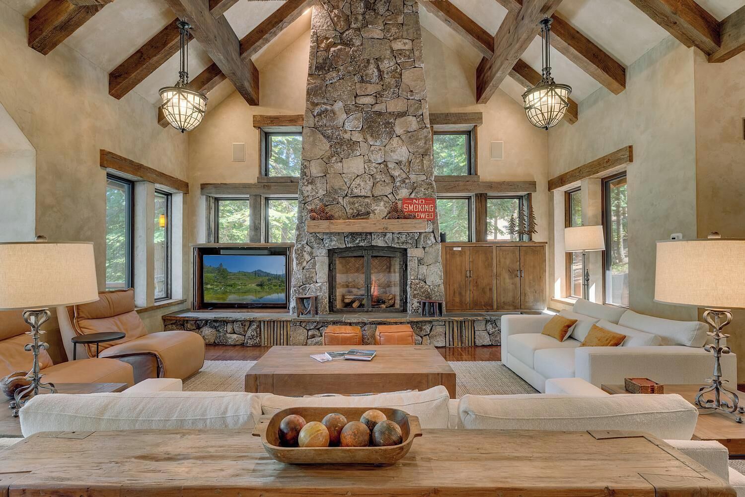 Fireplace, table football, ping pong