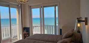3 bedrooms, desk, iron/ironing board, travel cot
