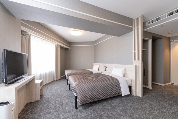 1 室のベッドルーム、デスク、WiFi (無料)、ベッドシーツ