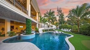 Outdoor pool, a heated pool - 60ft. Water Slide - Golf Simulator - Mini Golf (Sarasota)