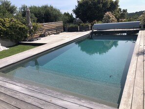 Piscine extérieure, piscine chauffée