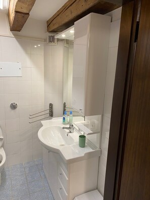 Dusche, Haartrockner, Bidet, Handtücher