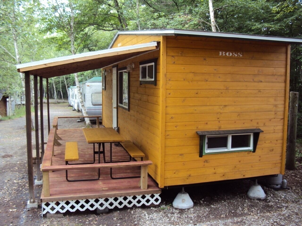 屋外ダイニングエリア