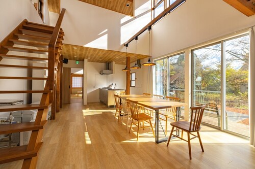 Nasu jet black house BBQ in the garden bonfire i / Nasu-gun Tochigi