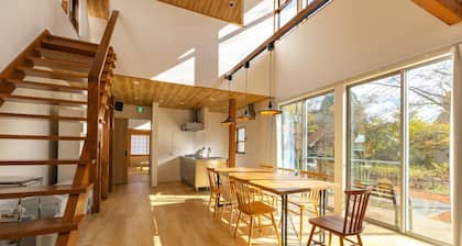 Nasu jet black house BBQ in the garden bonfire i / Nasu-gun Tochigi