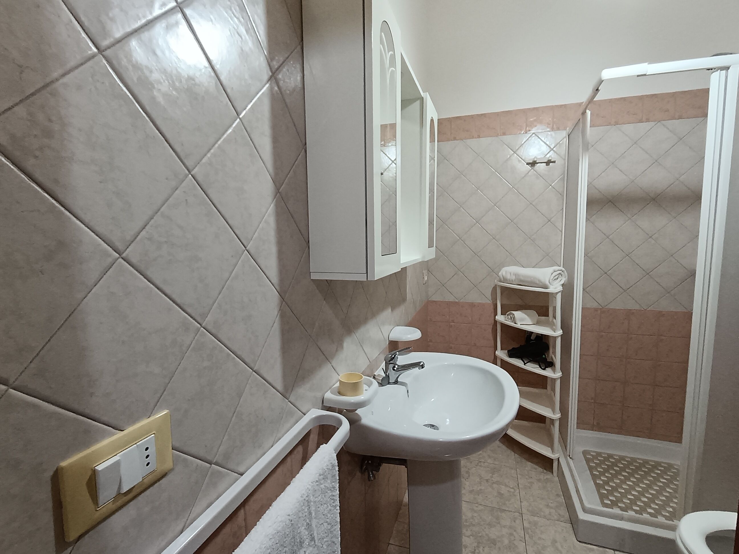 Dusche, Haartrockner, Bidet, Handtücher