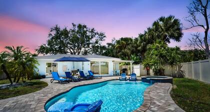 Home with Pool & Hot Tub Close to Beach