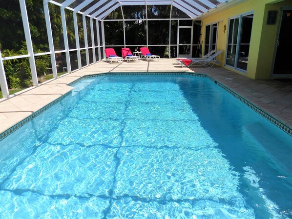 A heated pool