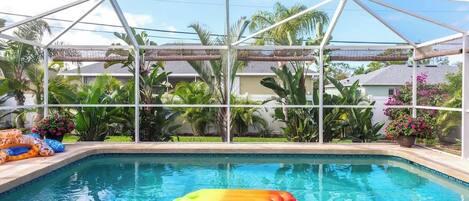 Outdoor pool, a heated pool