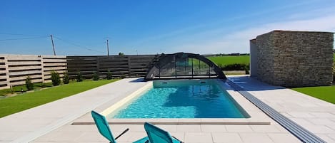 A heated pool