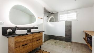 Shower, hair dryer