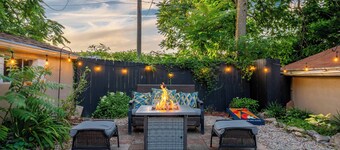 "Oak & Barrel" #1 LOCATION in Louisville. Bourbon & Derby theme. Firepit.