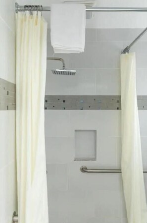 Shower, towels, soap