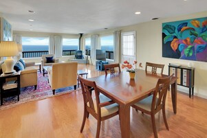 House, 2 Queen Beds, Patio, Ocean View (Cypress Cottage) | Living area | 42-inch flat-screen TV with digital channels, fireplace