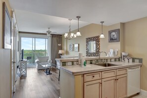 Interior - 6th Floor Grand Sandestin Condo: Brand New LVP Flooring, Resort and Choctawhatchee Bay Views, Full Kitchen, 1 Bed, 1 Bath at Sandestin Golf and Beach Resort! (Miramar Beach)
