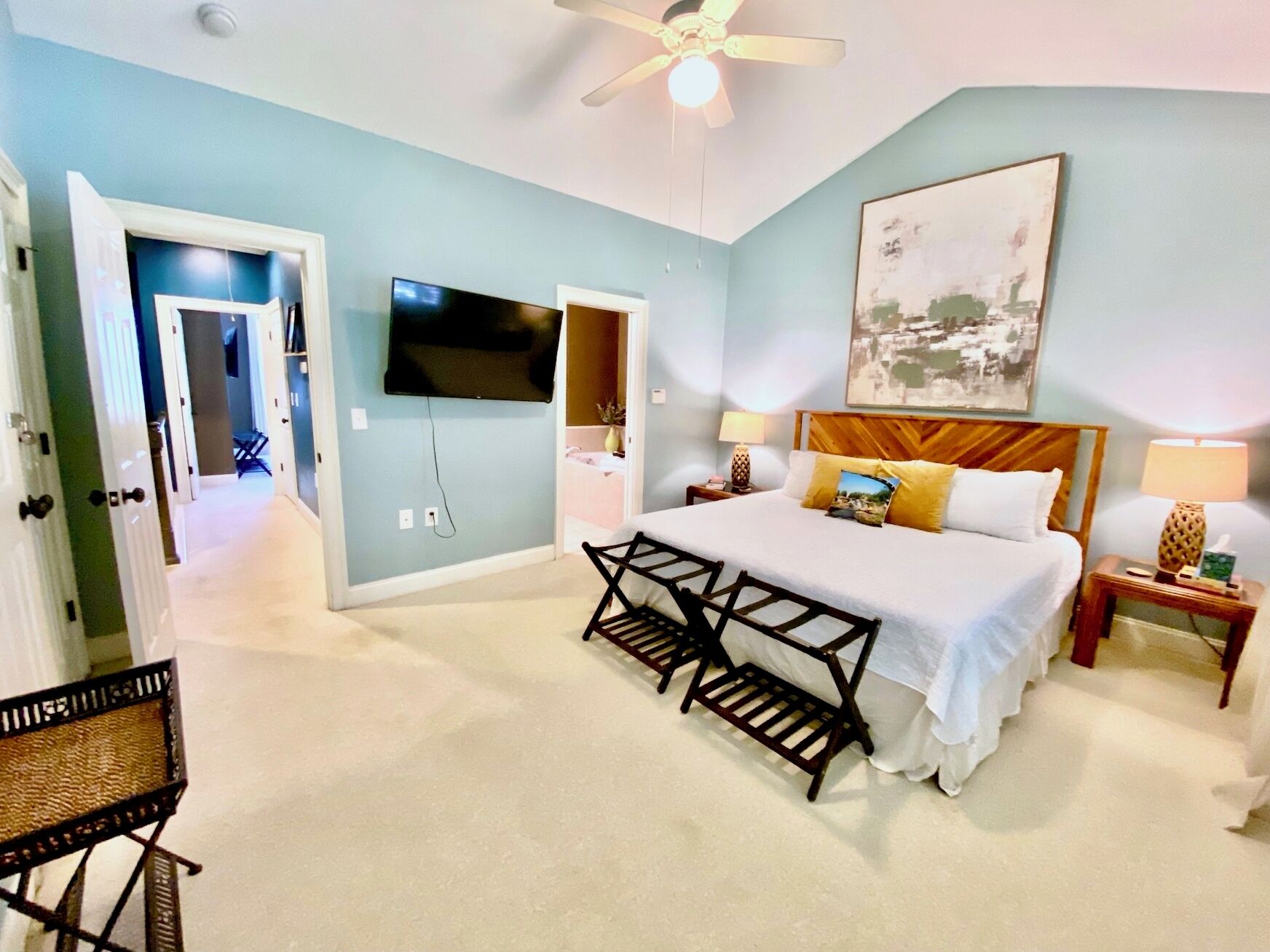 1 bedroom, iron/ironing board, travel crib, WiFi