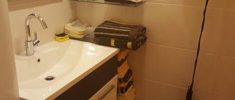Shower, hair dryer