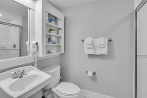 Hair dryer, towels