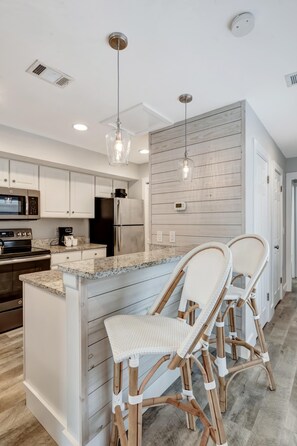 Fridge, microwave, oven, stovetop - Peaceful Waterside Retreat | King Bed + Views (Miramar Beach)