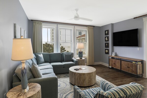 TV - Step into a Serene Bay Escape: 4th Floor Condo, Private Balcony w/ Bay Views at Sandestin Golf and Beach Resort! (Miramar Beach)