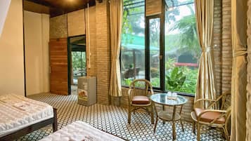 Family Bungalow, 2 Queen Beds, Garden View | 1 bedroom, Egyptian cotton sheets, premium bedding, memory foam beds