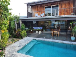 Outdoor pool, a heated pool